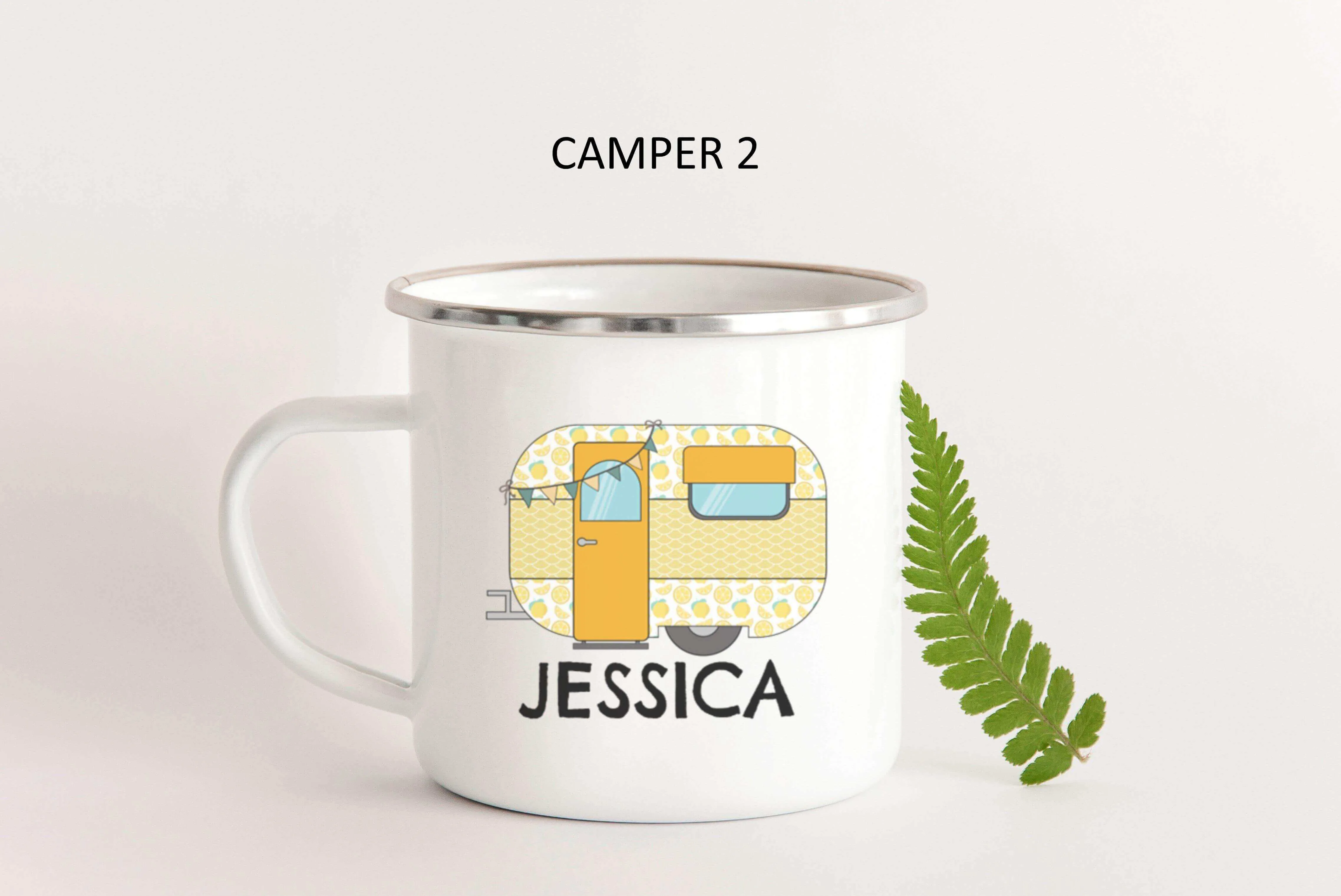 Campervan Enamel Mug