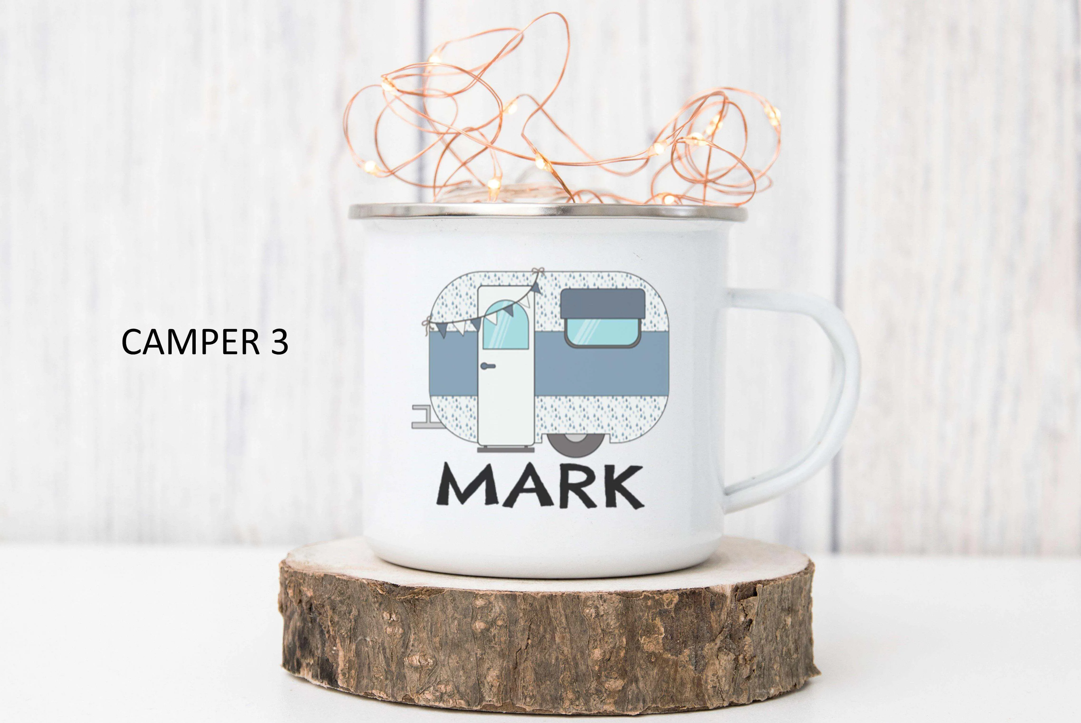 Campervan Enamel Mug