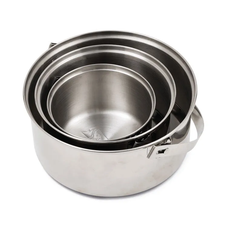 Campfire 6 Piece Stainless Steel Pot Set