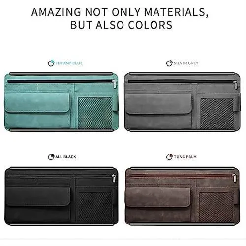 Car Sun Visor Organizer Glasses Case Storage Bag