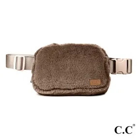 CC Faux Fur Fanny Pack in Mocha