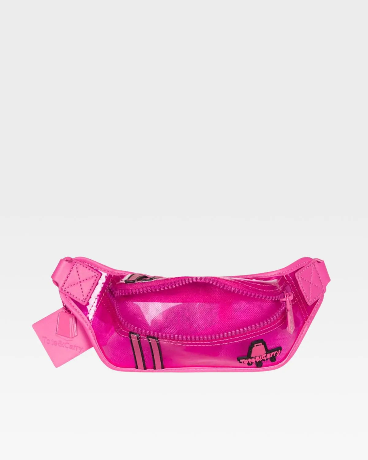 Clear Mini Fanny Pack in Neon Pink