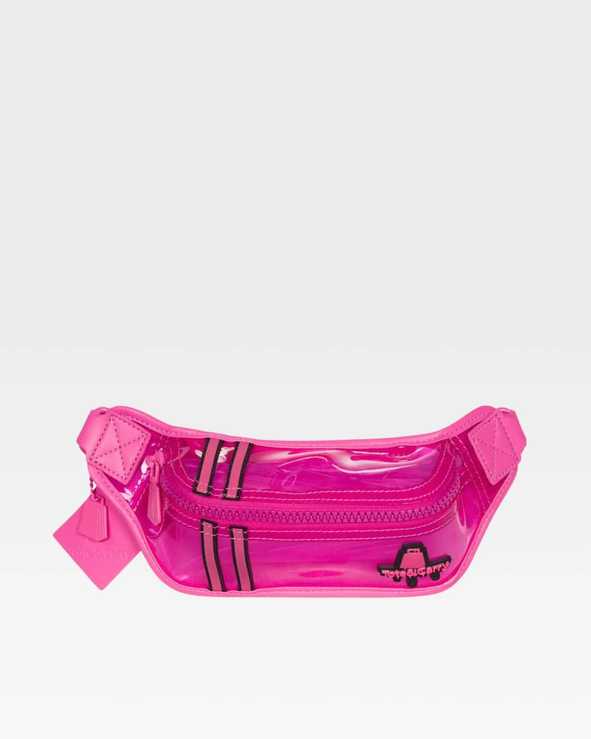 Clear Mini Fanny Pack in Neon Pink