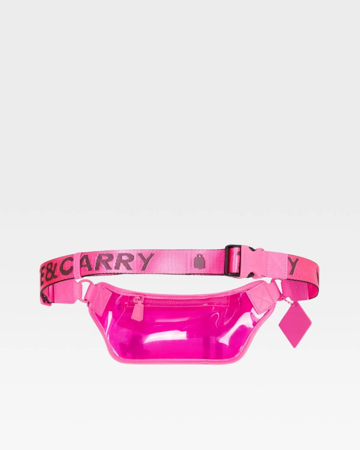 Clear Mini Fanny Pack in Neon Pink