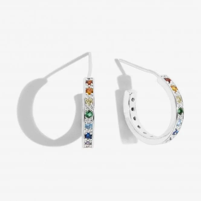 Colours Of You Rainbow Hoop Earrings 5145