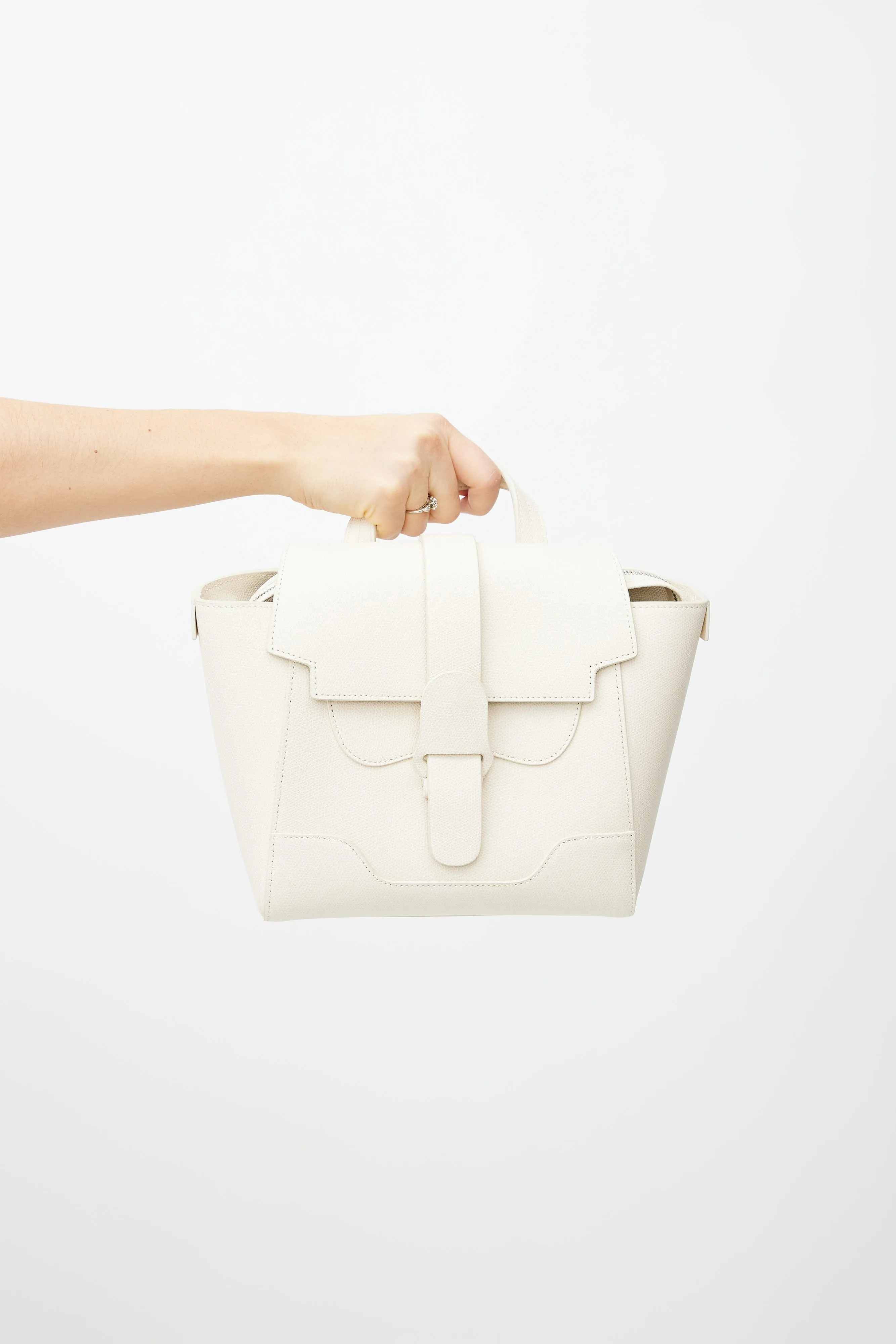 Cream Mini Maestra Convertible Bag