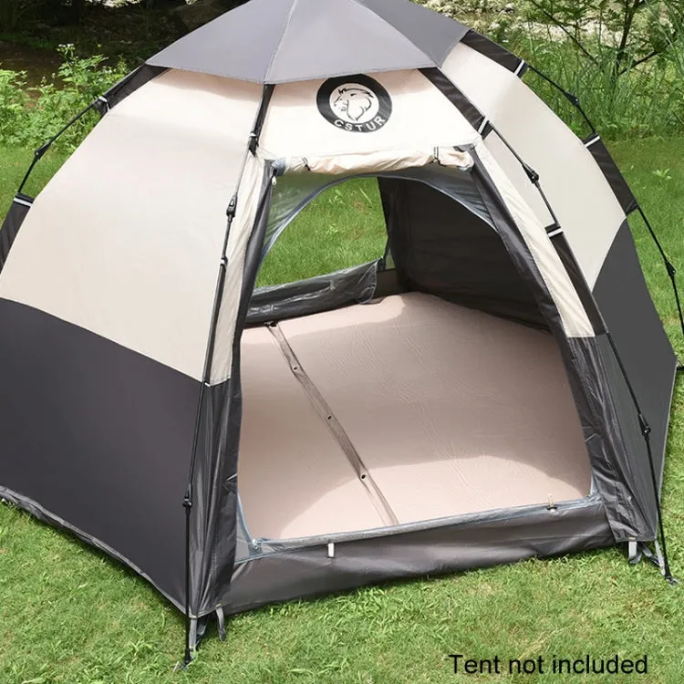 CSTUR D2250 Thickened Portable Camping Hexagonal Automatic Inflatable Mat Outdoor Picnic Moistureproof Mat, Thickness: 5cm (Khaki)