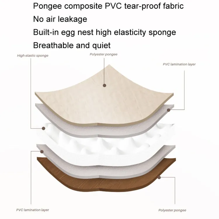 CSTUR D2250 Thickened Portable Camping Hexagonal Automatic Inflatable Mat Outdoor Picnic Moistureproof Mat, Thickness: 5cm (Khaki)