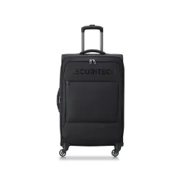 Delsey Paris Securitech Vanguard DY40038 55cm 4 Double Wheels Expandable Cabin Soft Trolley Case - Black