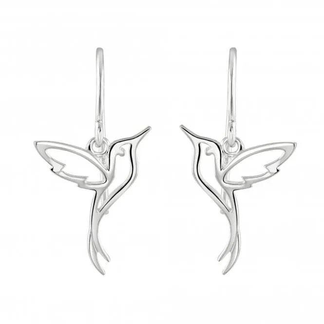 Dew Sterling Silver Humming Bird Drop Earrings 60345HP028