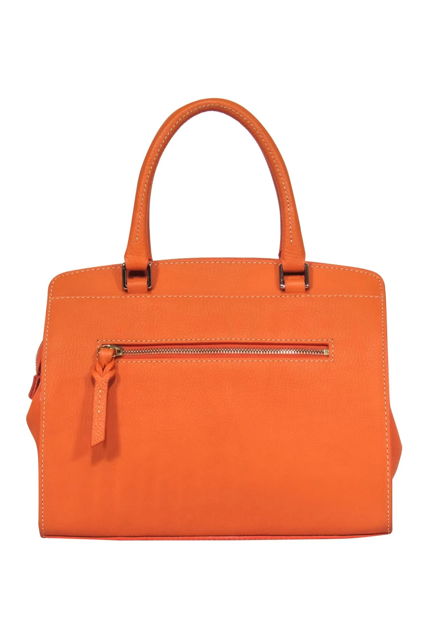 Dooney & Bourke - Orange Pebbled Convertible Carryall Bag