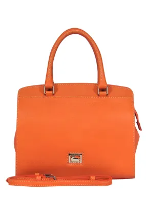 Dooney & Bourke - Orange Pebbled Convertible Carryall Bag