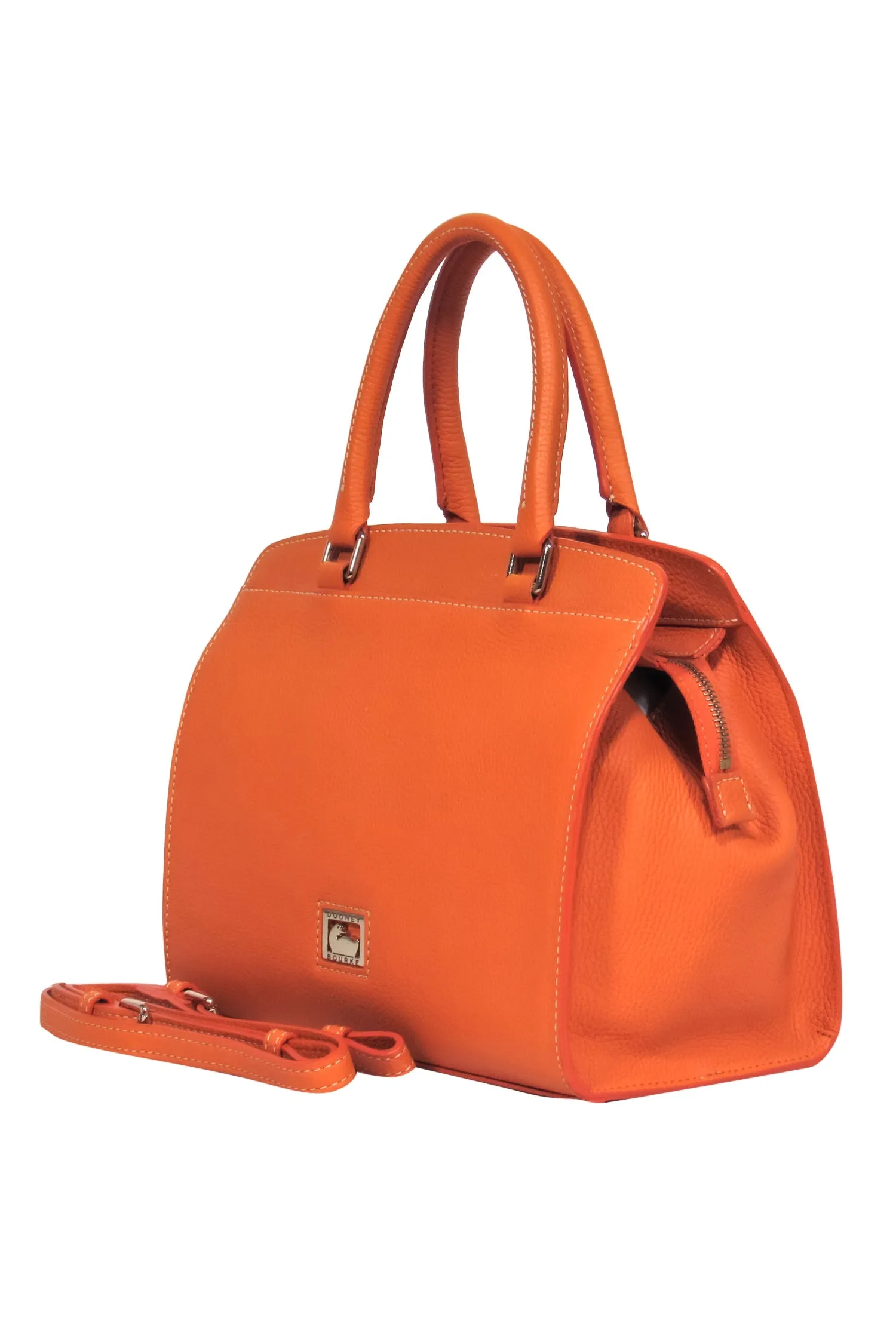 Dooney & Bourke - Orange Pebbled Convertible Carryall Bag