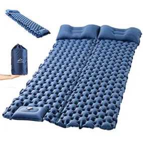 Double-layer Compact Sleeping Pad for Camping Foot to Inflate (for 2 person)