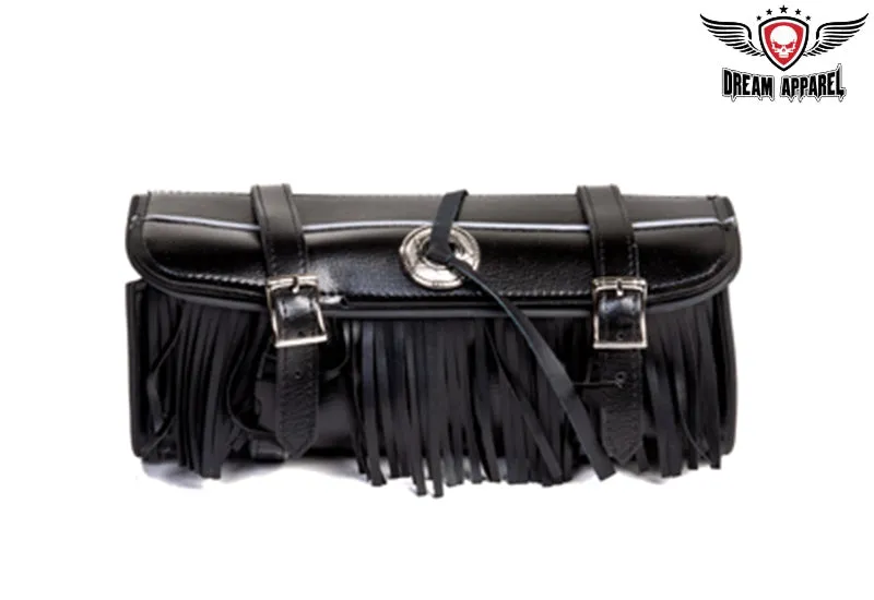 Dream Apparel 12" PVC Motorcycle Tool Bag With Fringes & UV Protection