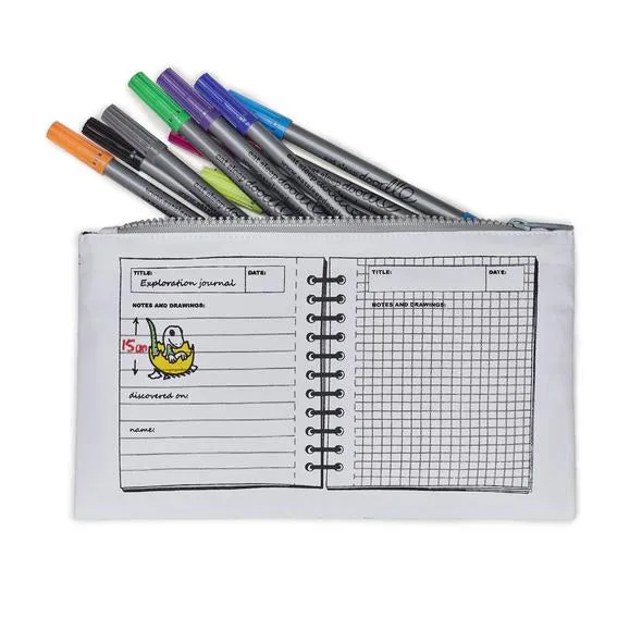 Eat Sleep Doodle Dinosaur Pencil Case - Colour in & Learn