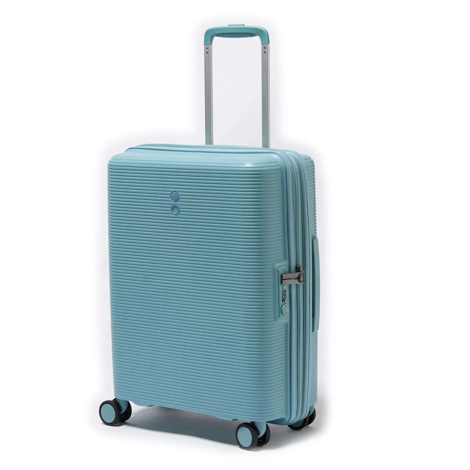 Echolac Pusion 55cm Hardcase Expandable 4 Double Wheel Cabin Luggage Trolley Blue - PW005 20 Blue