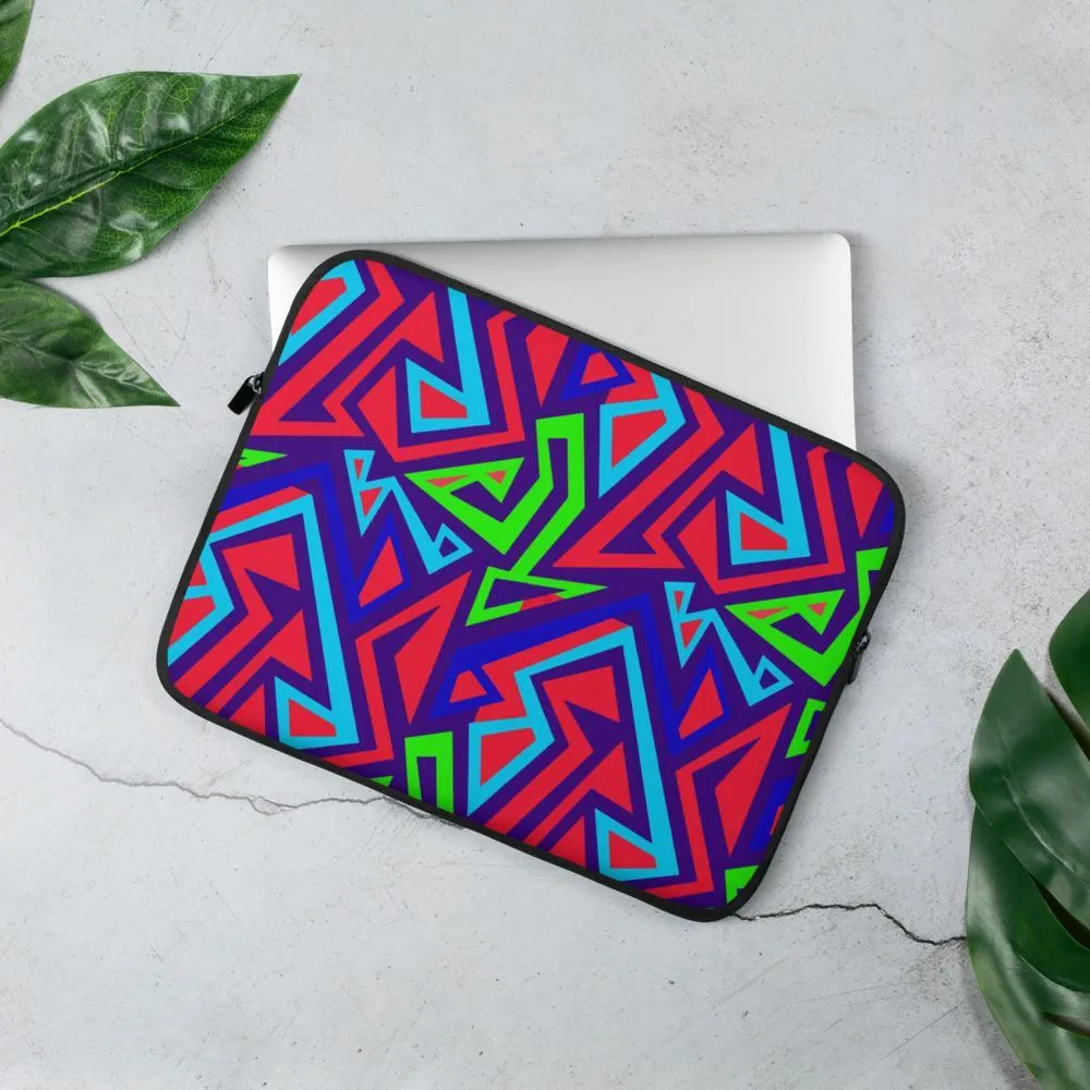 Electric Geometric Laptop Sleeve