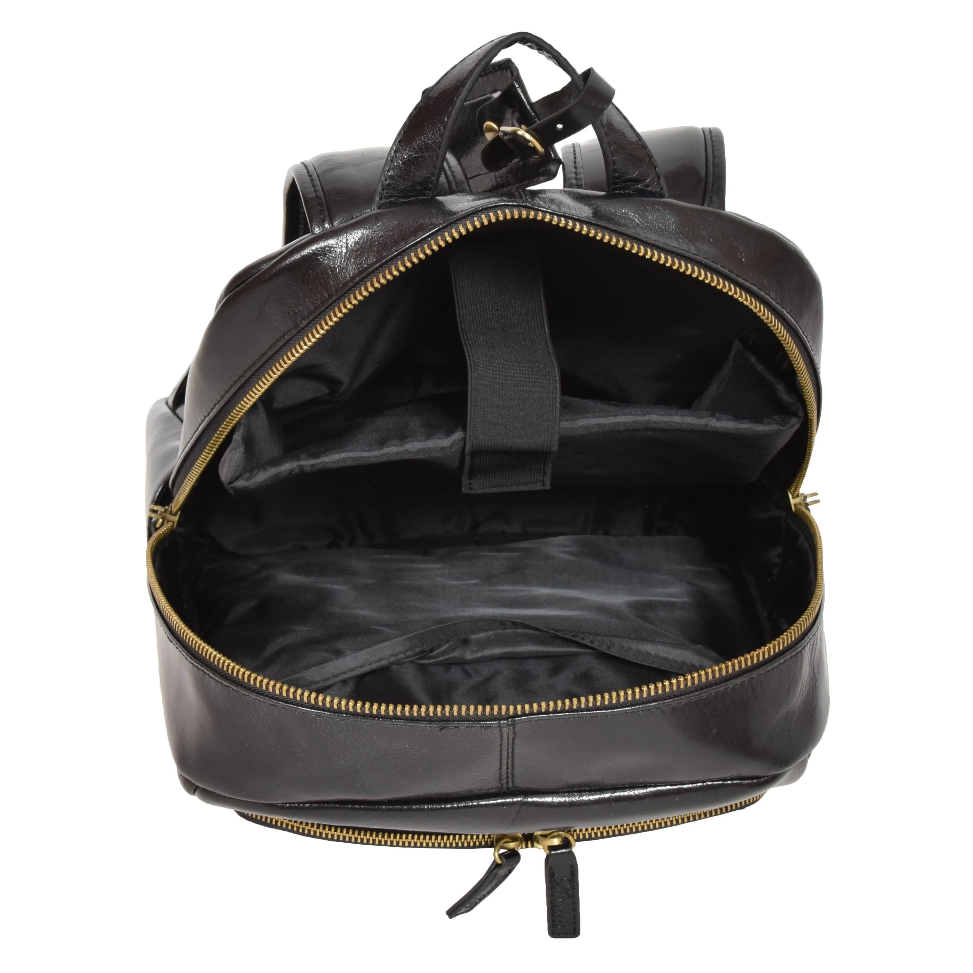 Exclusive Leather Organiser Rucksack Peru Black