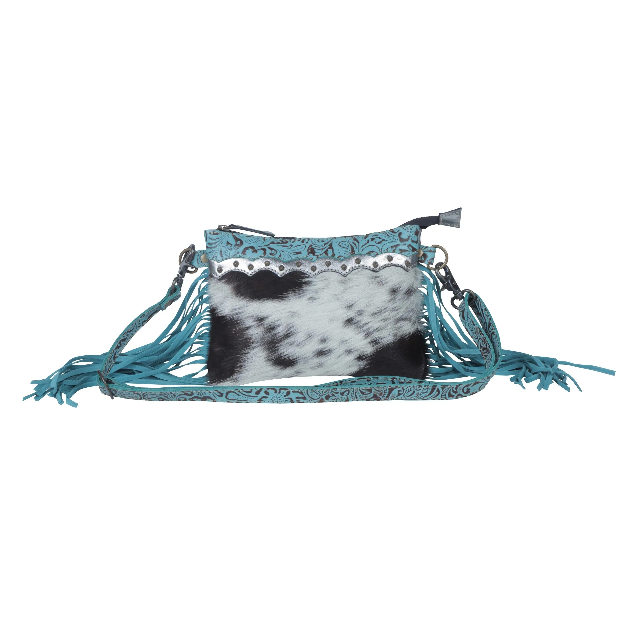 Exotic Azure  Leather & Hairon Bag