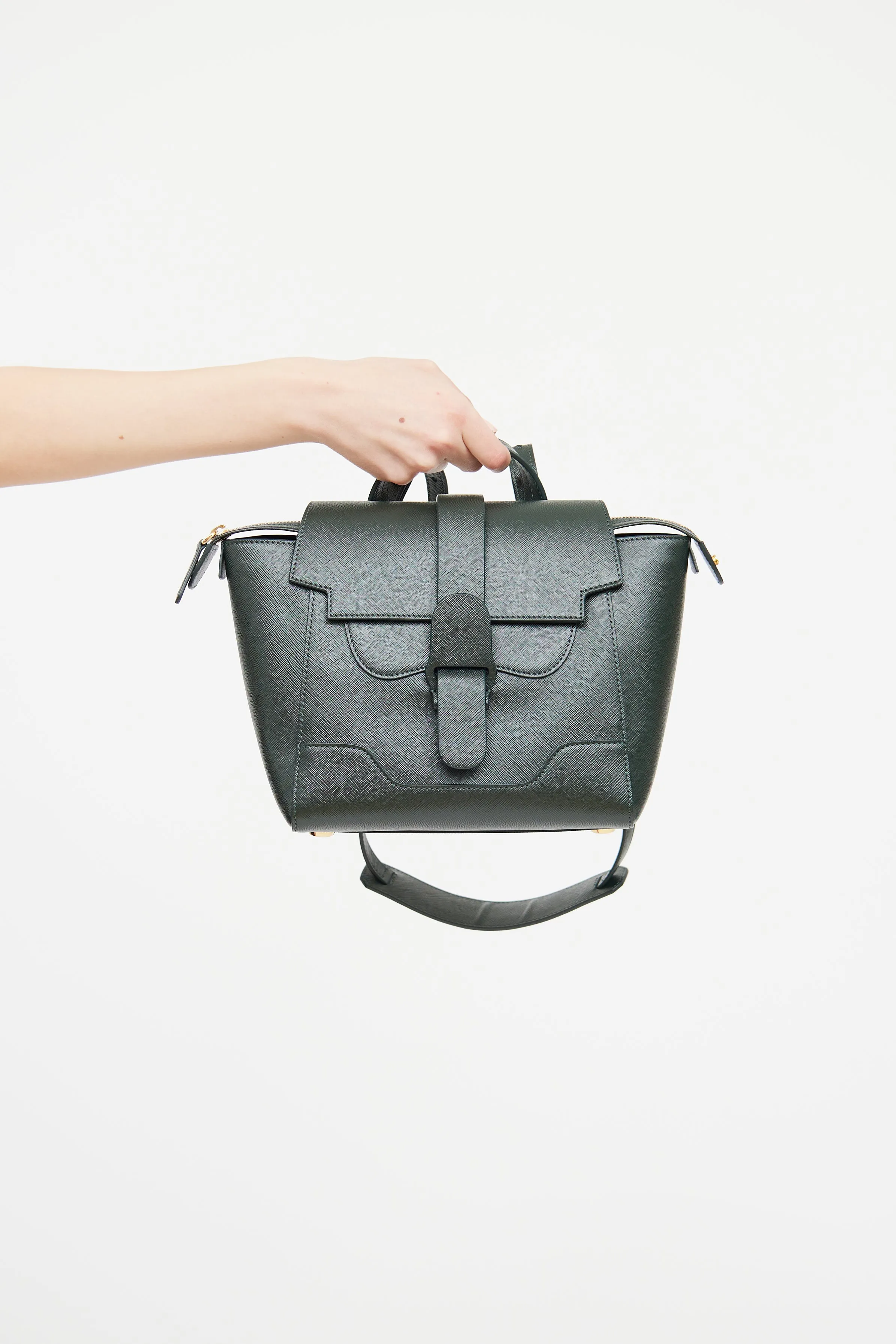 Forest Green Leather Mini Maestra Bag