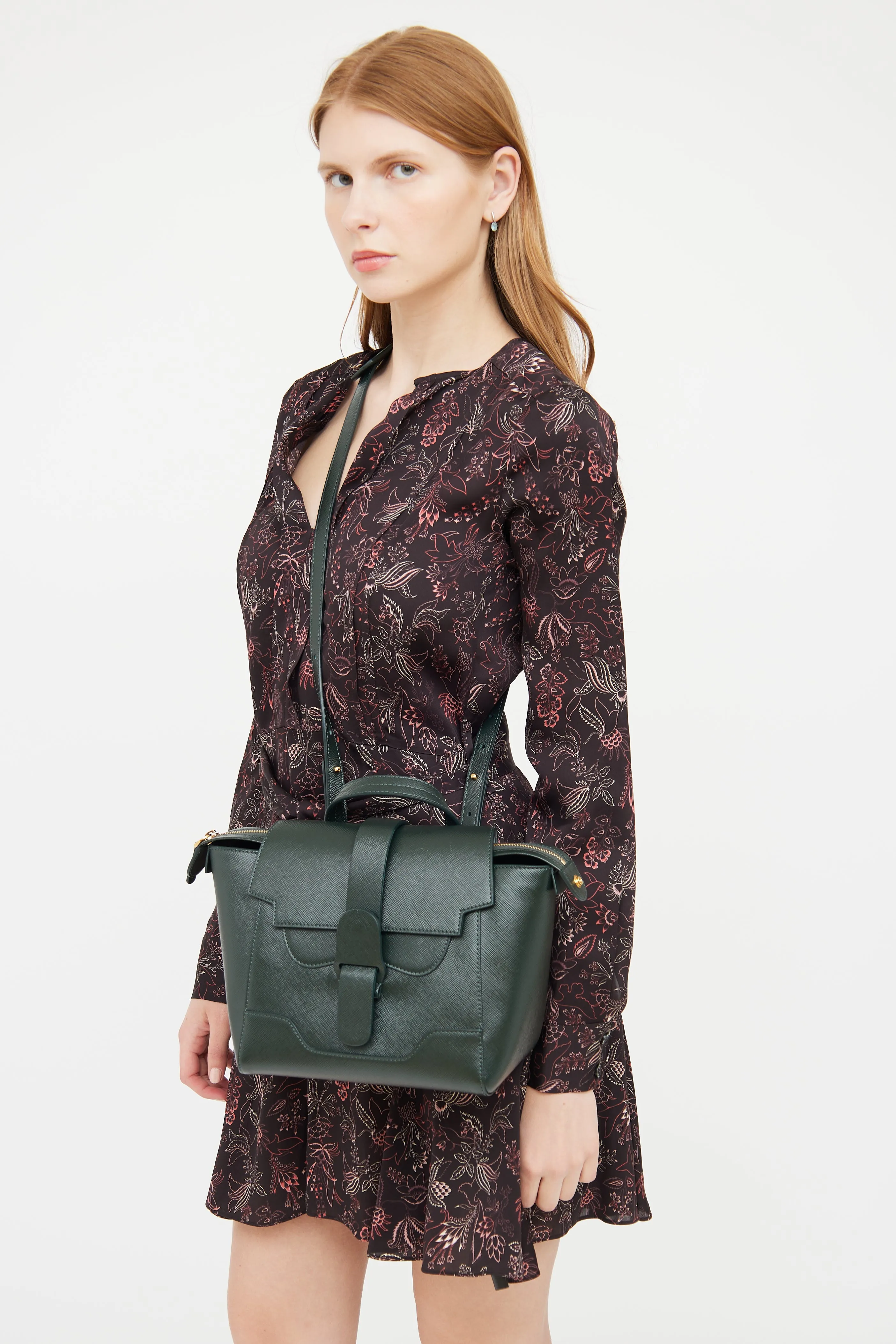 Forest Green Leather Mini Maestra Bag