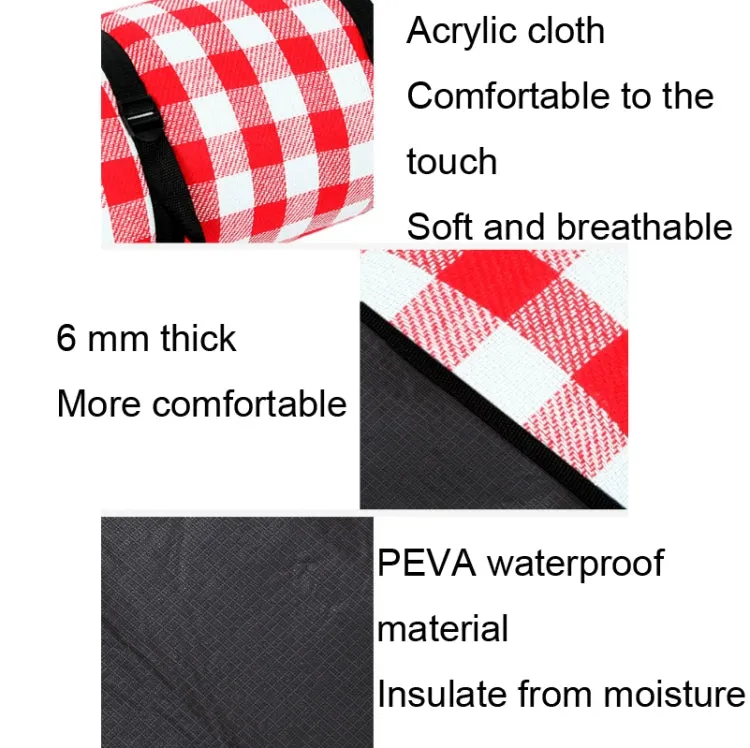 FP1409 6mm Thickened Moisture-Proof Beach Mat Outdoor Camping Tent Mat With Storage Bag 200x200cm(Strawberry Dessert)