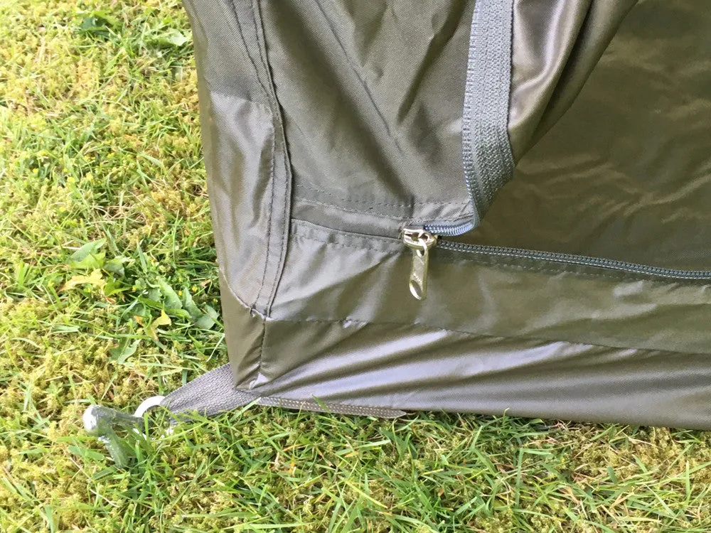 French army olive green nylon two-man tent - one piece – Unissued