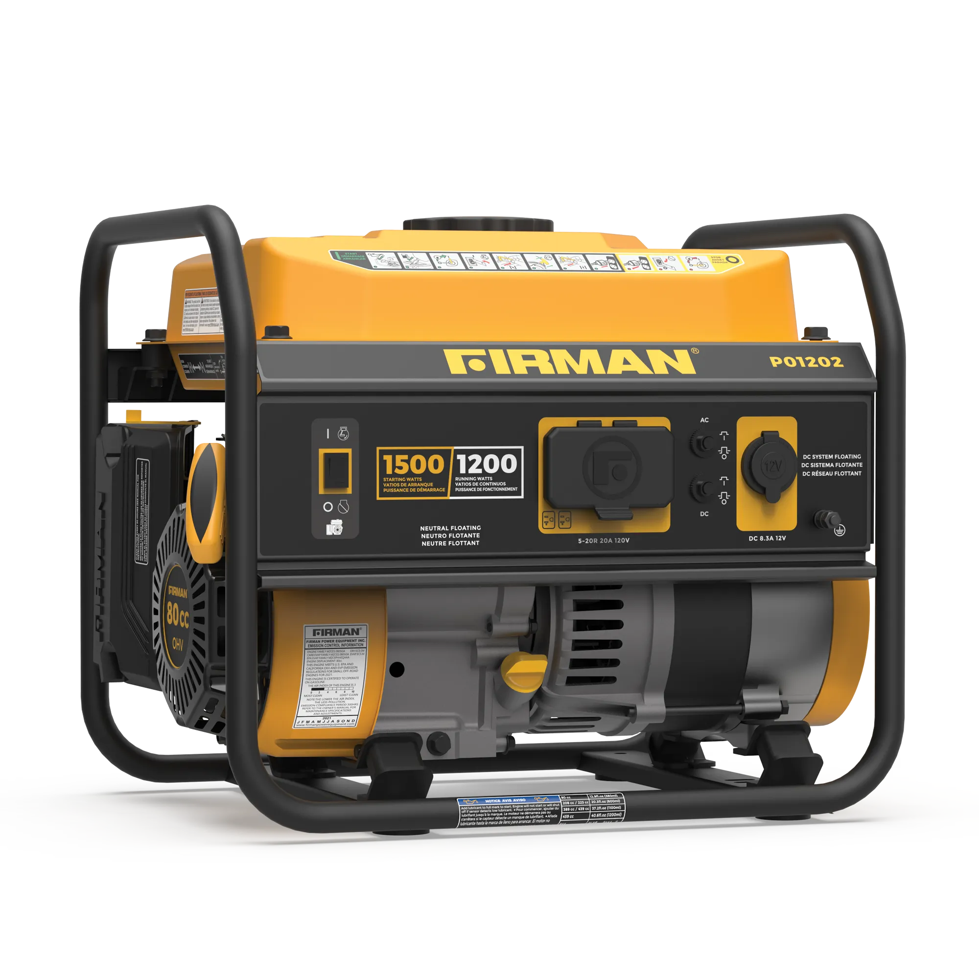 Gas Portable Generator 1500W Recoil Start