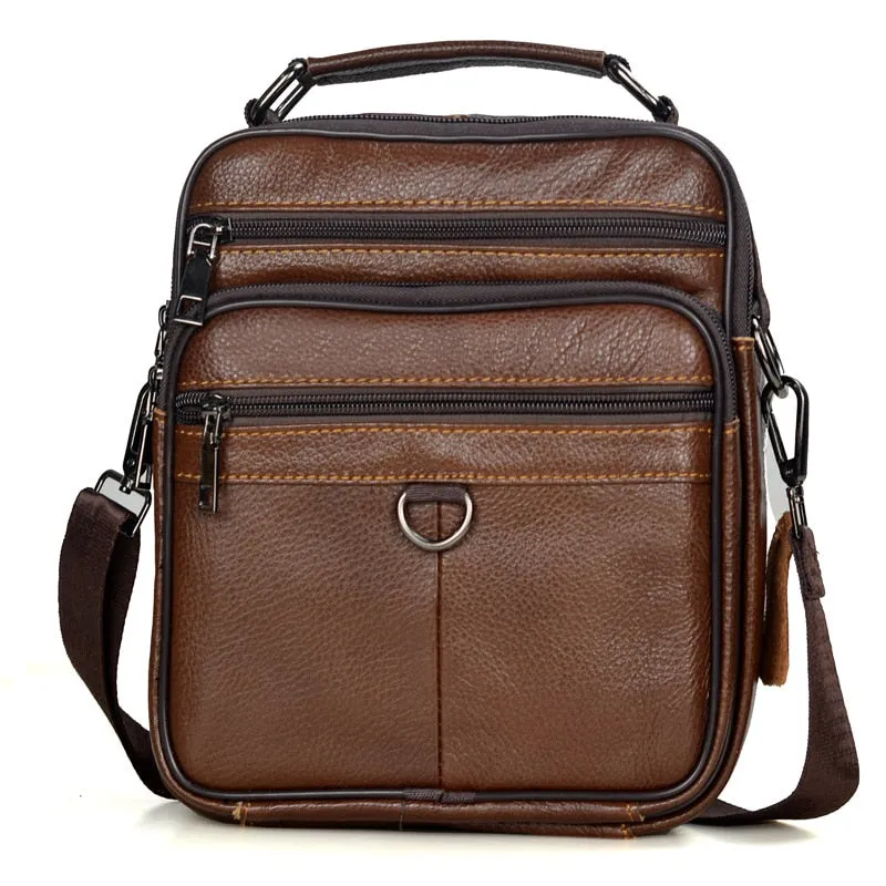 Genuine Leather Messenger Bags for Male