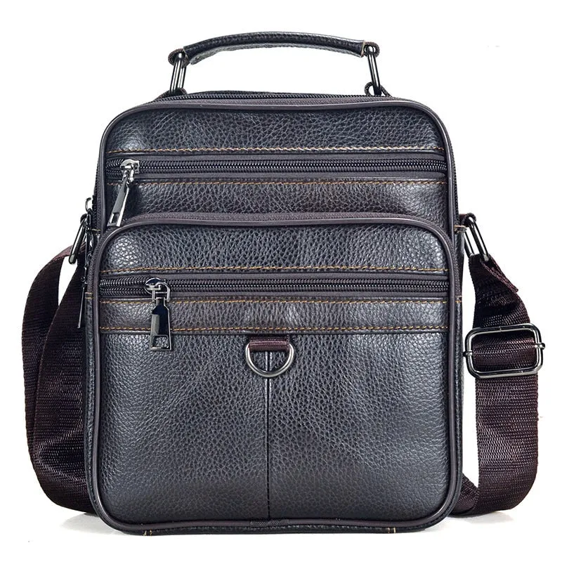 Genuine Leather Messenger Bags for Male