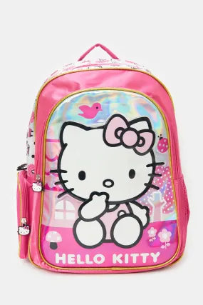 Girls Pink Hello Kitty Backpack (16 Inch)