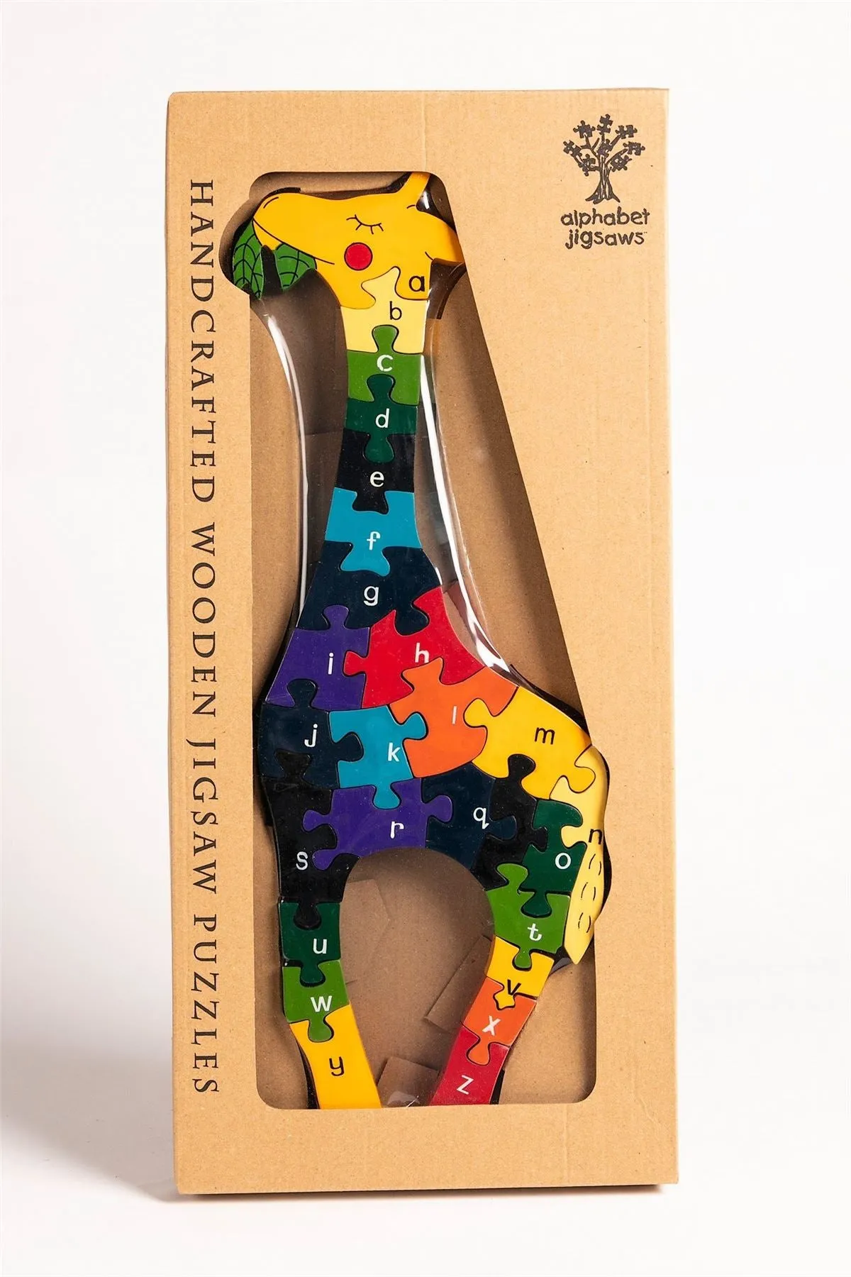 Handmade Wooden Jigsaw Puzzle - Alphabet Giraffe