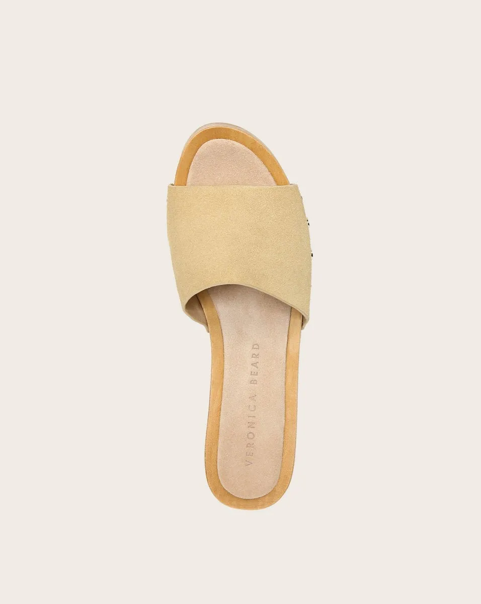 Hannalee Suede Clog Sandal - Desert