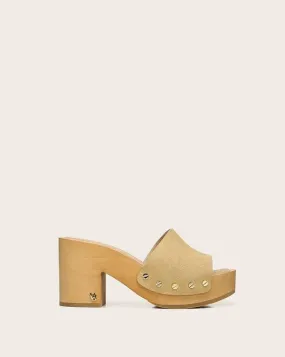 Hannalee Suede Clog Sandal - Desert