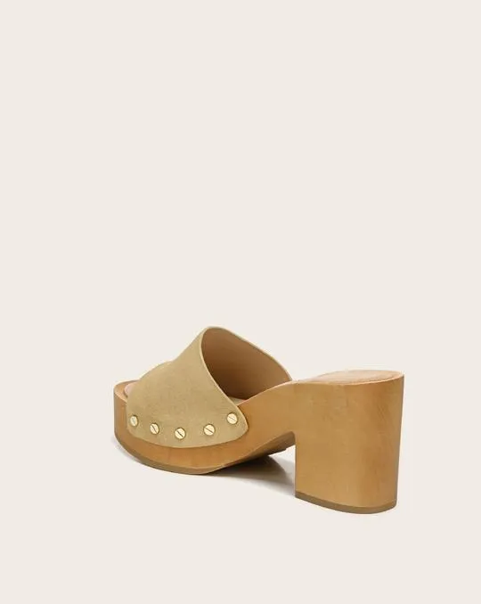 Hannalee Suede Clog Sandal - Desert