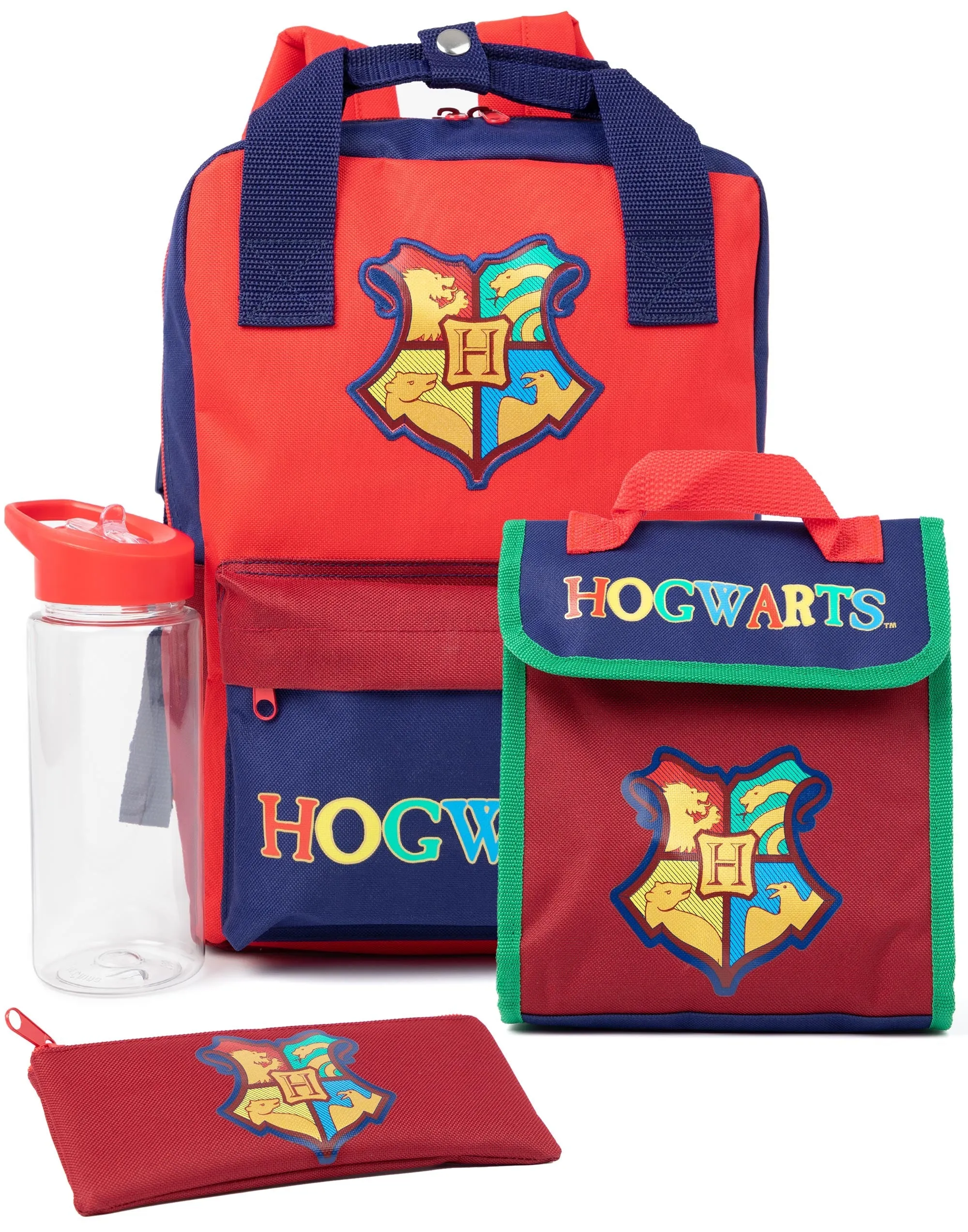 Harry Potter Unisex Kids Red 4 Piece Backpack Set