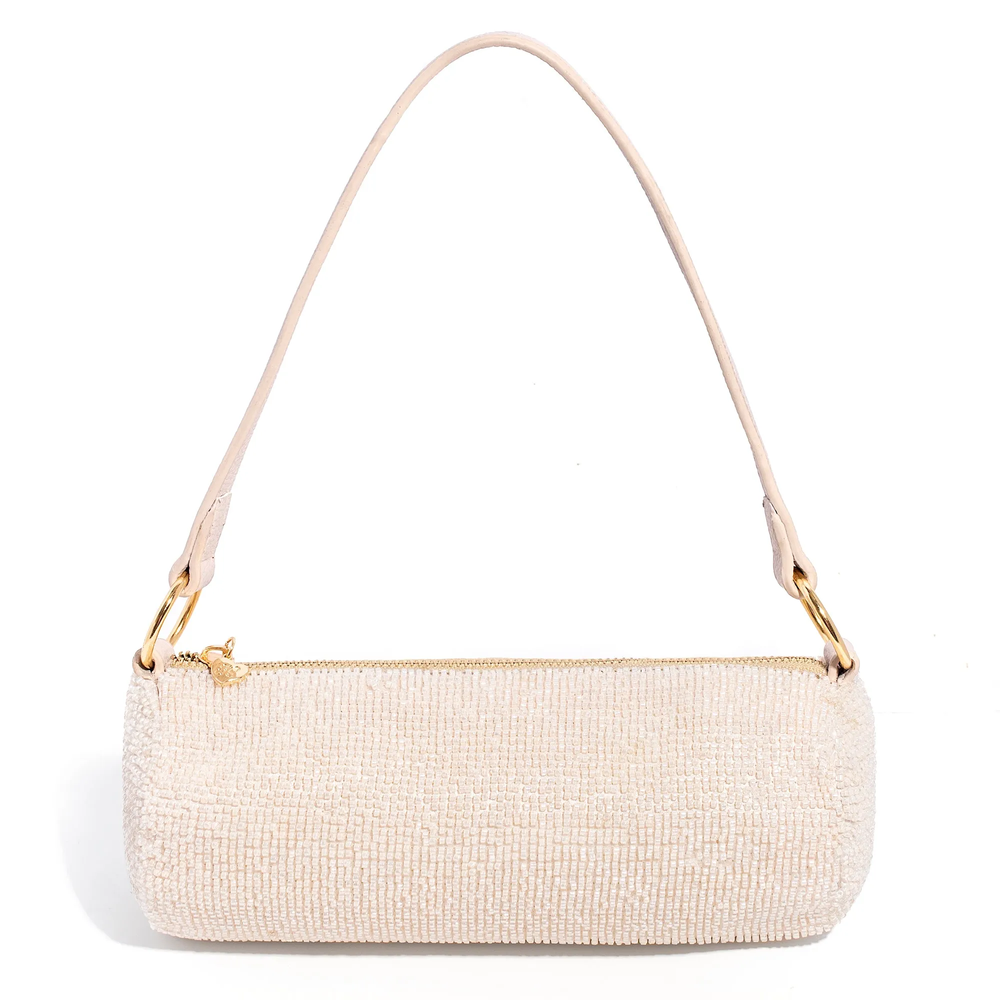 Icon Beaded Bag in Vanilla