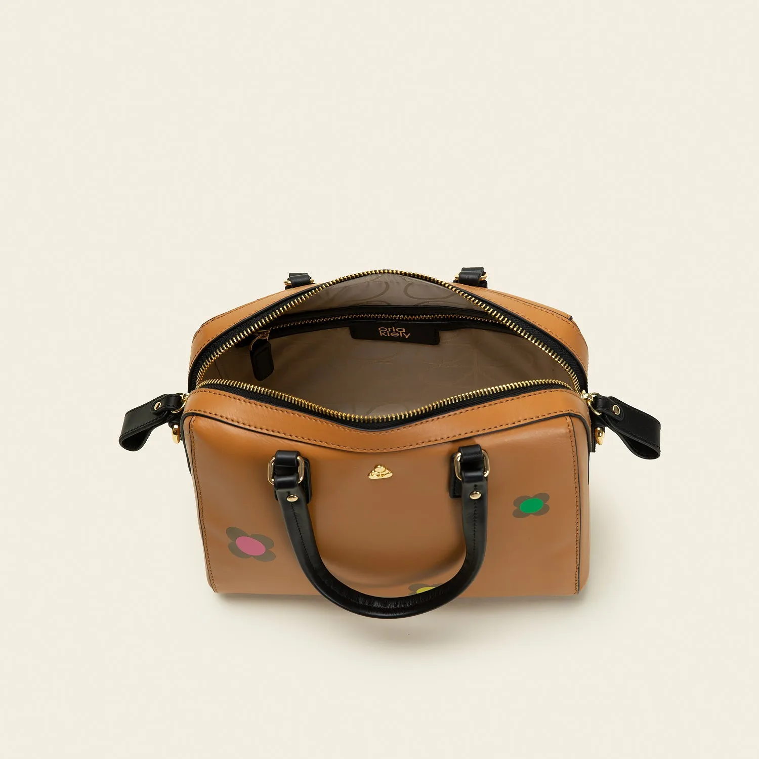 Iris Handbag - Scattered Flower Tan