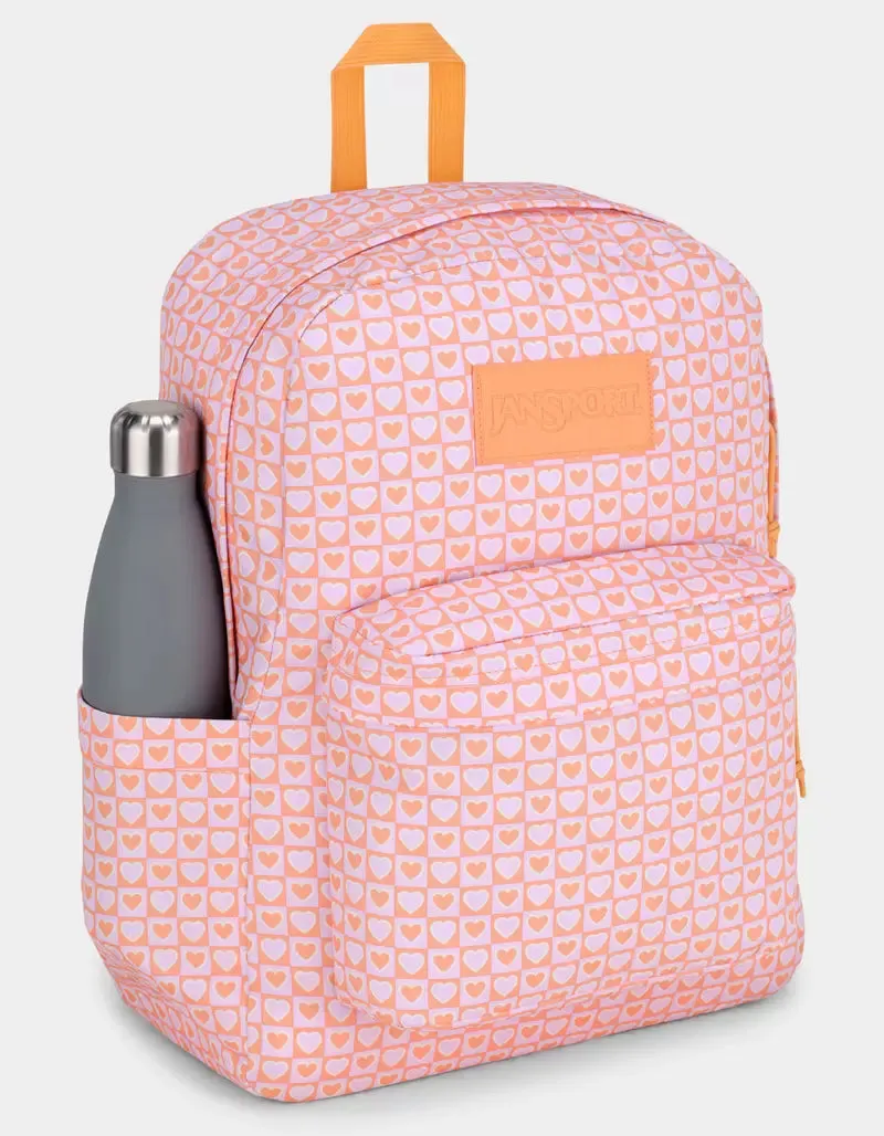 JANSPORTS SUPERBREAK PLUS BACKPACK - PINK HYPED HEARTS