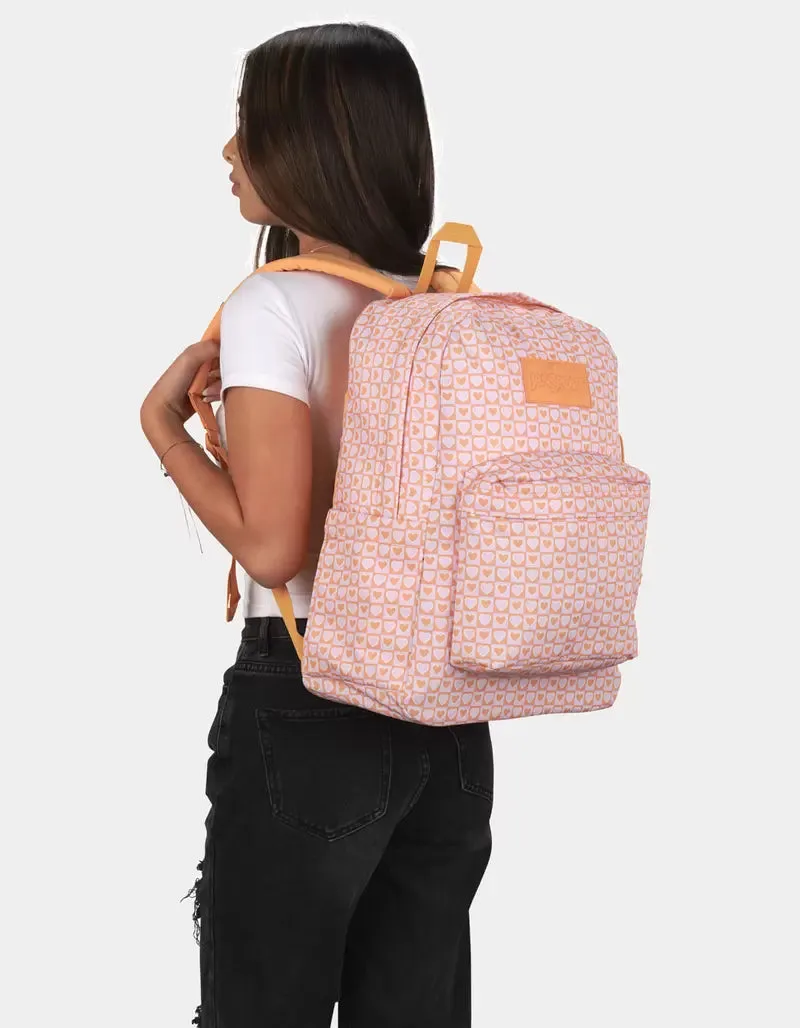 JANSPORTS SUPERBREAK PLUS BACKPACK - PINK HYPED HEARTS