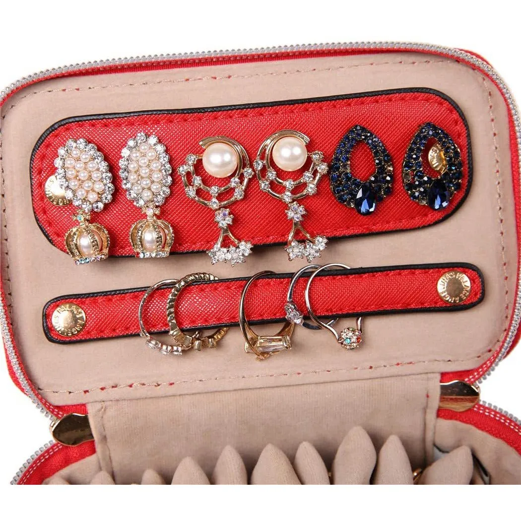 Jewelry Organizer Case Bright Red