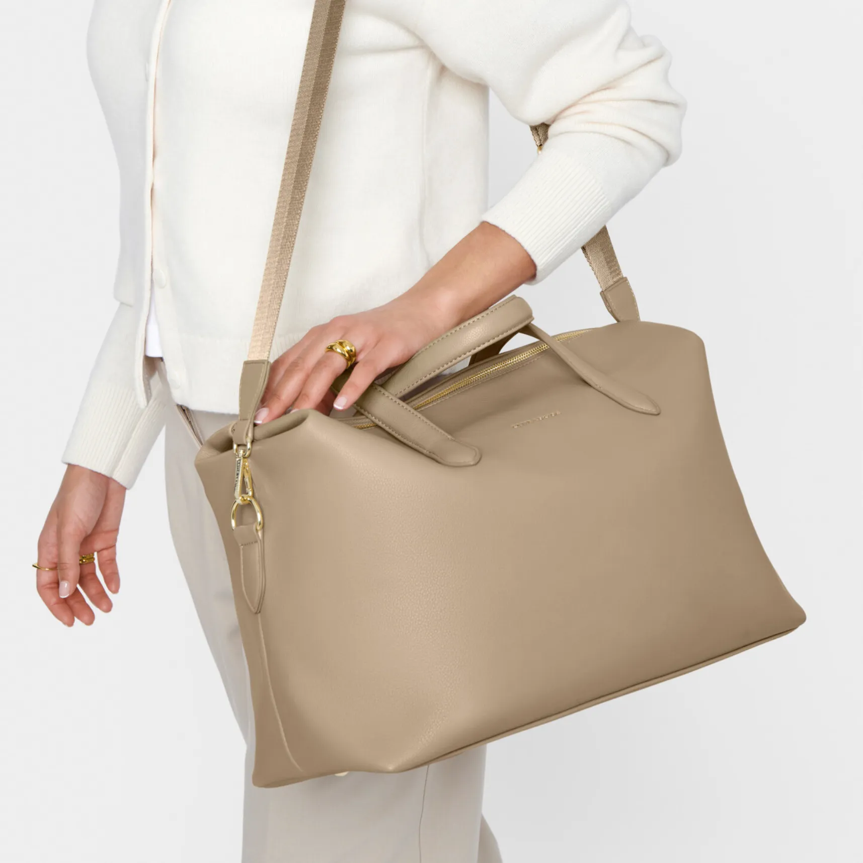 Katie Loxton Milan Cabin Bag - Light Taupe