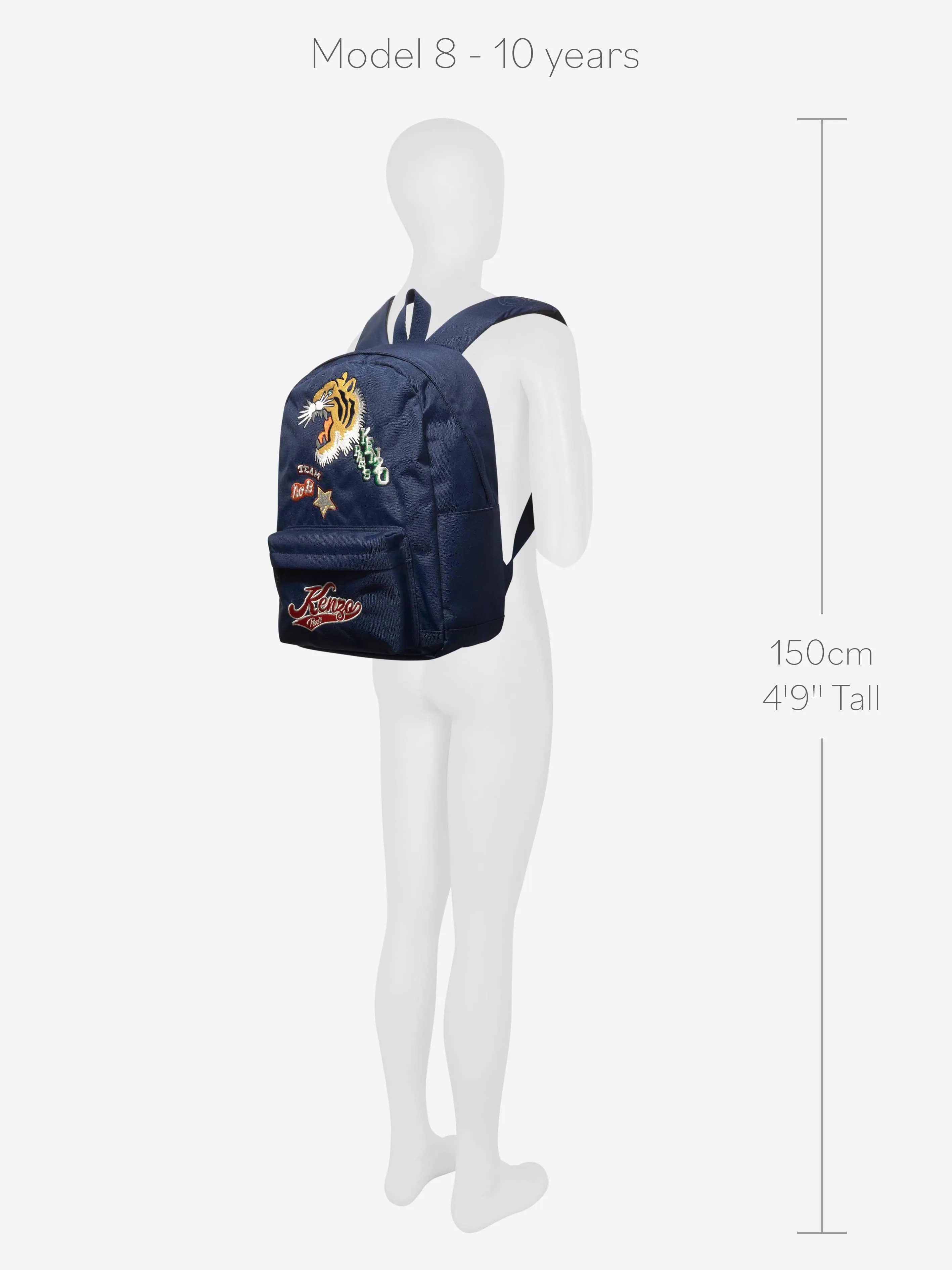 KENZO Kids Embroidered Badges Backpack in Navy