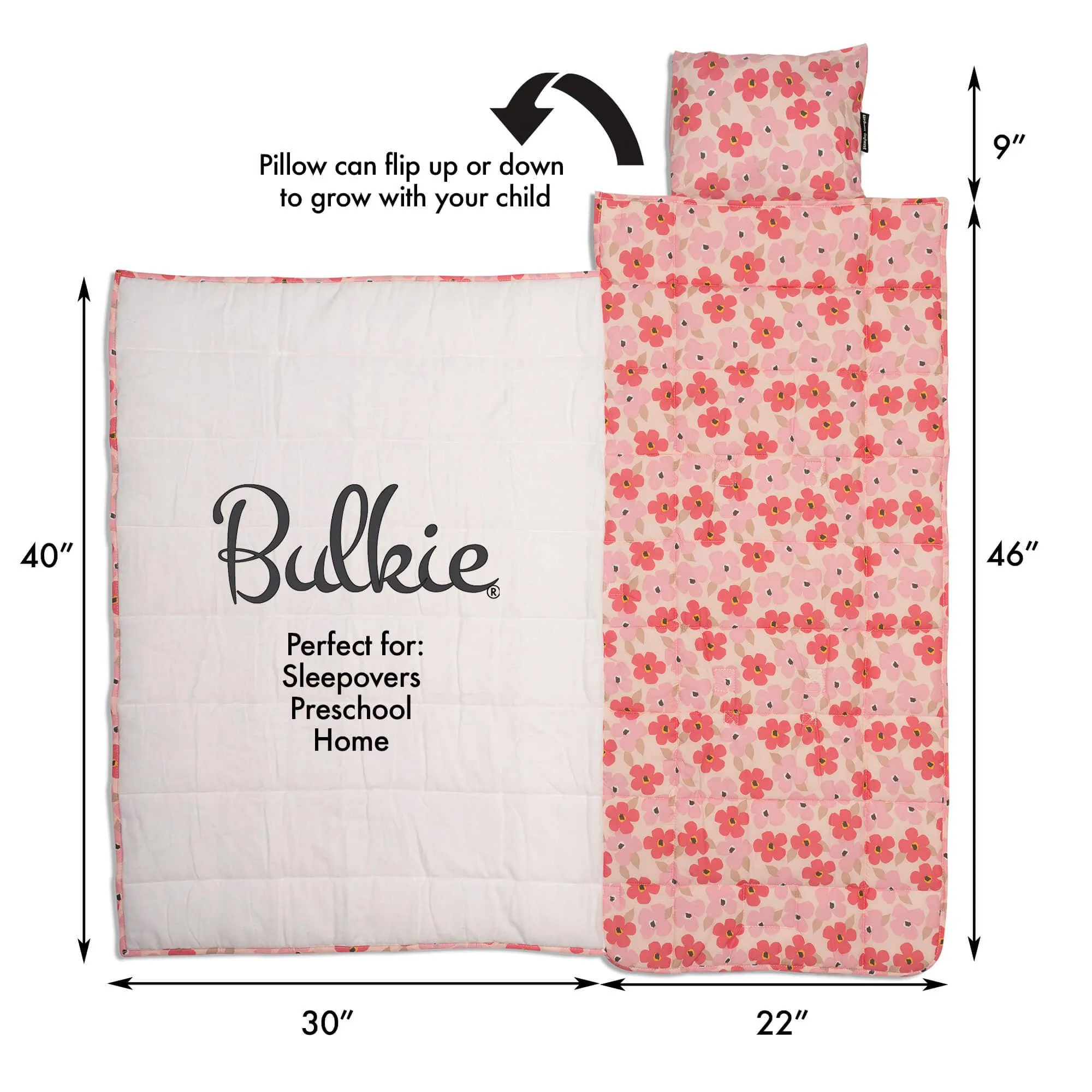 Kids Toddler Nap Mat Sleep Mat - Poppies Bulkie™