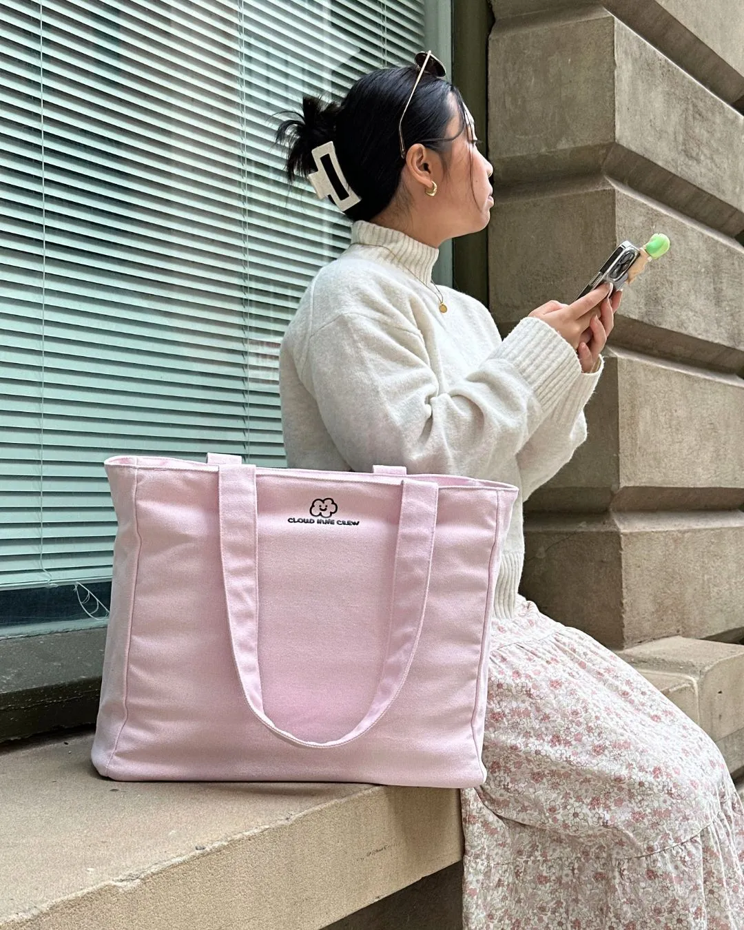 Laptop Tote (Soft Pink)