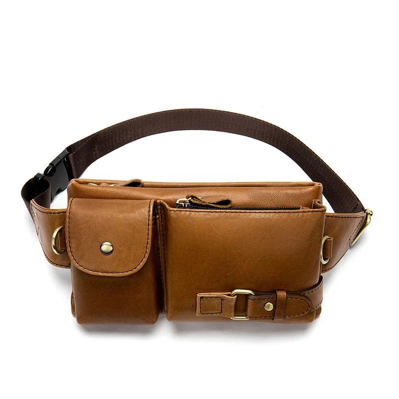 Leather Fanny Pack Waist Bags for Men