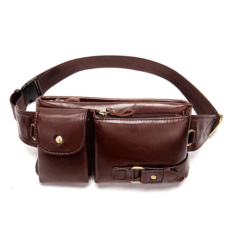 Leather Fanny Pack Waist Bags for Men