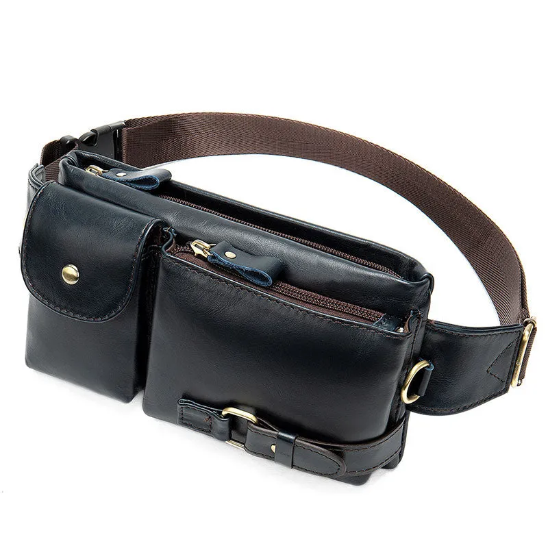 Leather Fanny Pack Waist Bags for Men