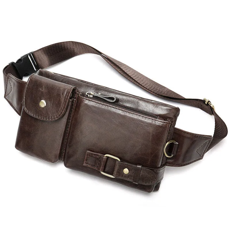 Leather Fanny Pack Waist Bags for Men